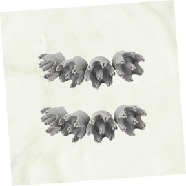 Healvian Neck Face Replacement Heads 8pcs Massage Heads Scalp Hair Scalp Water Spa Massage Grey Random Style