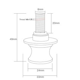 Motorbike Universal 8MM CNC Aluminum Swingarm Sliders Spools Stand Screws for Z900 Z800 Z1000 Z650 ZX10R ZX6R/S1000RR S1000R S1000XR/CBR250R CBR600RR CBR900RR CBR954RR/Daytona (Red)
