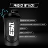 ESN Shaker, Black, 600 ml, Leak-Proof, Shaker with Measuring Scale
