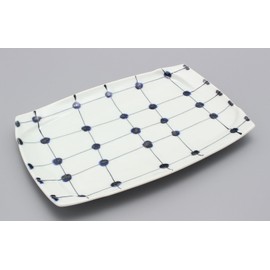 Hasami ware Duchess Spine Kiln Point Lattice 渕 Replacement Corner Plate 16 – 107 