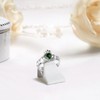 Galway Green Crystal Claddagh Silver Ring, Sterling Silver, no gemstone