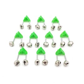Zite Fishing Eel Bell Clamp Bell Night Fishing - Set of 10 Bite Alarm with Glow Stick Holder - Also for Catfish