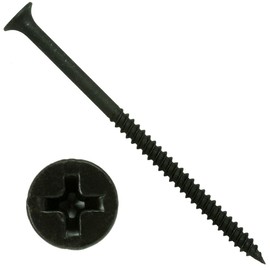 TERF® Drywall Fine Thread Sharp Point Screws 4.2 X 65mm Phillips Drive Flat Countersunk Black Screws For Drywall Plasterboard Wood and other similar types Screw Size 4.2 X 65mm - Pack of 50