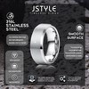 Jstyle Stainless Steel Rings for Men Wedding Ring Cool Simple