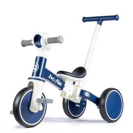 LOL-FUN 5 in 1 Toddler Tricycles for 1-3 Year Olds Boys Girls Toy with Parent Steering Push Handle, Baby Balance Bike 1 Year Old Kids Gift - Color: Mint