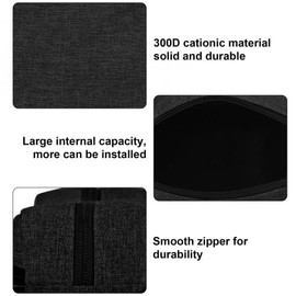 Dokpav Neceser de Viaje para Hombre y Mujer, Bolsa de Aseo de Viaje, Organizador Bolsa de Maquillaje, Bolsa de Baño Portátil, para Cosméticos, Artículos de Tocador (Negro)