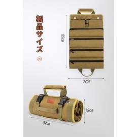 SAGVE Tool Bag, Peg Case, Tool Roll Bag, Tool Bag, Tool Bag, Waterproof, Multi-functional, Tool Storage, Large Capacity, Foldable, Wall Mounted, 6 Storage Pockets, Carpenters, Car, Camping, Home