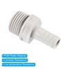 PATIKIL Hose Barb Fitting Straight 11mm Barbed G1/2 Male Thread,