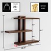 yaqew Variable Wood Floating Shelves Set of 4, Wall Cube
