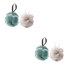 NOLITOY 4pcs Bath Scrub Hanging Rope Soft Mesh Shower for Gentle Exfoliation and Cleansing Khaki for Women Green for Men for Body Wash and Skin Care