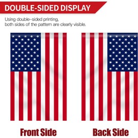 American Flag USA Garden Flag 12 x 18 - Patriotic Double Sided Small American Flags for Yard (American Garden Flag)