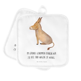 Mr. & Mrs. Panda Set of 2 Potholders Donkey Gift, Oven Glove, Animals, Pot Holder with Saying, Pot Holder Set, Animal Motifs