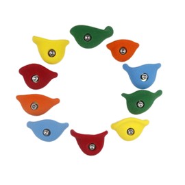Atomik Rock Climbing Holds Set of 10 Bolt-On Steep Wall Thin Crimps in Assorted Bright Tones