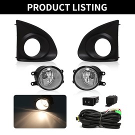 AFOGGEST Fog Light For Toyota Axio 2013 2014 2015 Front Bumper Driving Fog Lamps Assembly For Fielder Halogen Bulb With Bezel+Wiring Harness