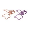 100Pcs Bear Binder Clamps Cute Shape Strong Clamping Sturdy Metal
