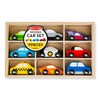 Melissa & Doug Wooden Cars Vehicle Set in Wooden Tray