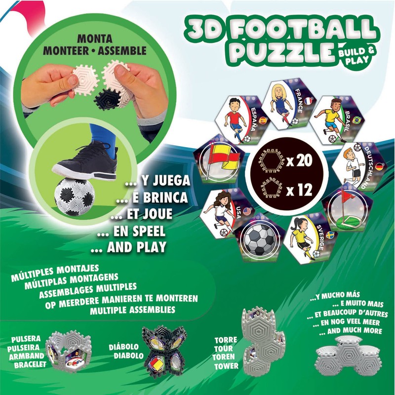 Educa - 3D Football Puzzle | 3D Puzzle Calcio Bambini