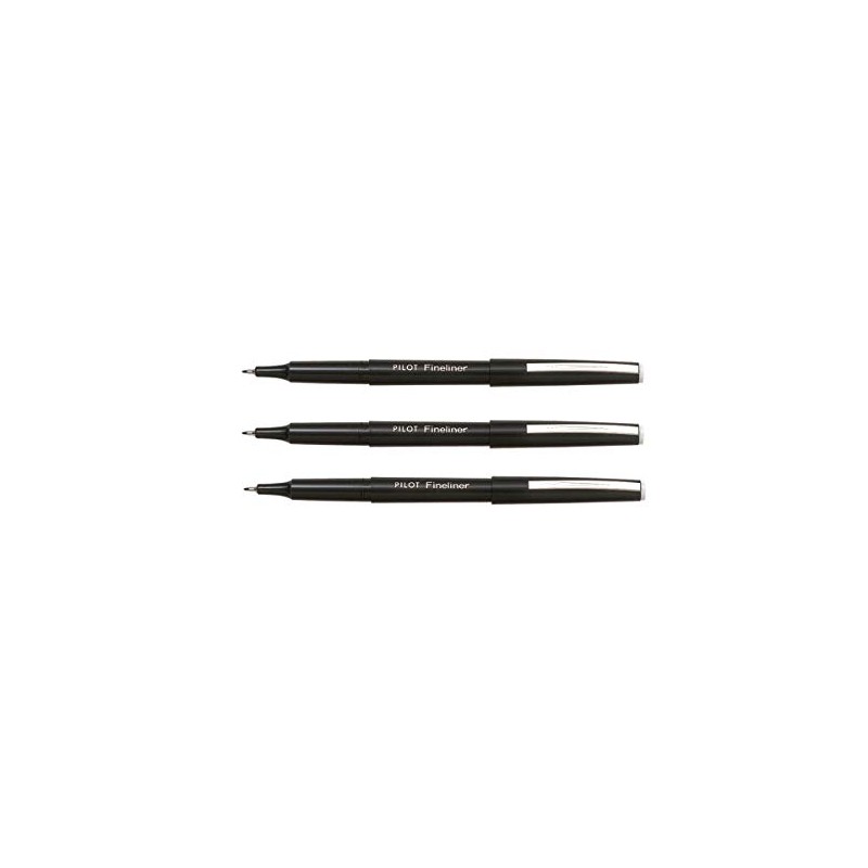 Pilot Extra Fine Fine 0.4mm Black Fineliner Pen (Pack of