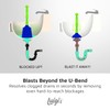 Luigi's Large Drain Plunger for Kitchens, Bathrooms, Baths, Waste Pipes