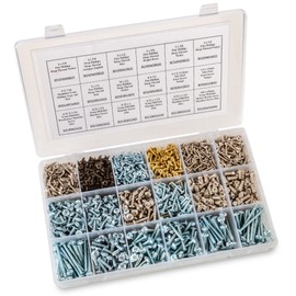 Rockler Centerline 970-Piece Hardware Mounting Screw Assortment
