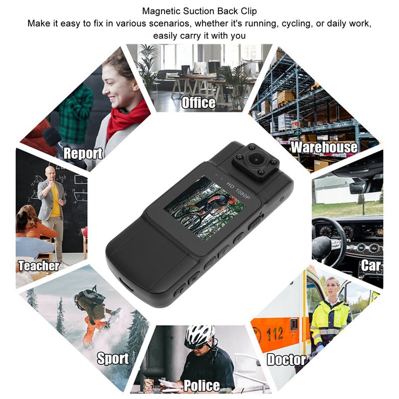 Portable Video Recorder 1080P Night Vision 1.5 Inch IPS Screen