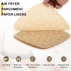 sourcing map 400pcs Air Fryer Liners 6 Inch Square Bamboo