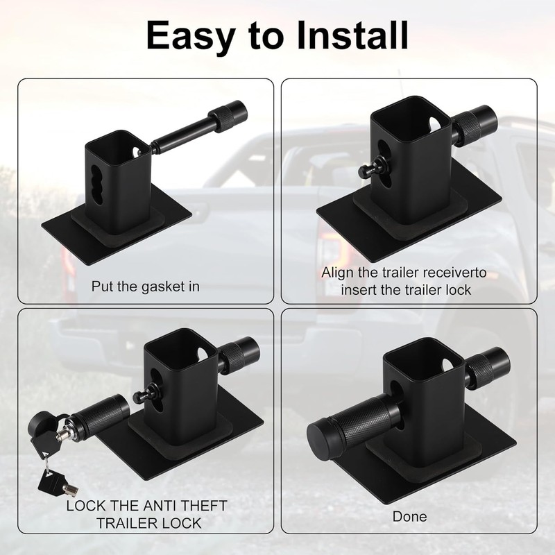 SINGARO Heavy American Flag Metal Trailer Hitch Cover for 2