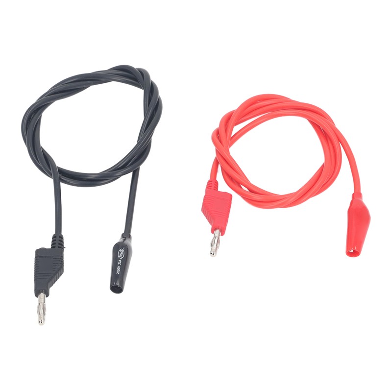 4mm Banana to Crocodile Clip Test Lead Stackable Soft Flexible