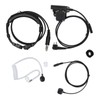 Throat Mic Earpiece 7.1mm Plug with Finger PTT Portable for