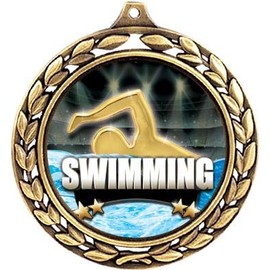 Swim Medals - 2 1/2" Laurel Wreath Swimming Medal - Great Swimmer Awards for Kids 20 Pack Prime