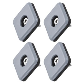 METALLIXITY Set of 4 Screw On Furniture Sliders (30mm/1.18in) PTFE Square Chair Glide Sliders (with Screws) - For Chair, Sofa, Furniture, Black+Blue