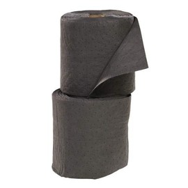 SpillTech GRSF150M Polypropylene Universal FineFiber Mediumweight Split Mat Roll, 150' Length x 15" Width, Gray (Pack of 2)