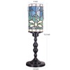 Small Tiffany Table Lamp Stained Glass Candlestick Style Table Light