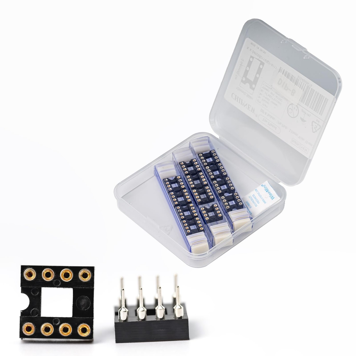 CHIPNEW DIP-8 Socket,2.54MM Round Hole Round Pin Machined Sockets,PIN ...