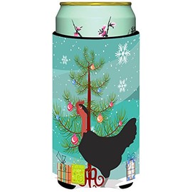 Caroline's Treasures BB9206TBC Naked Neck Chicken Christmas Tall Boy Hugger, Teal Can Cooler Sleeve Hugger Machine Washable Drink Sleeve Hugger Collapsible Insulator Beverage Insulated Holder