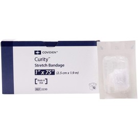 Kendal Curity Gauze Roll Bandage Sterle 1'' 12/Box