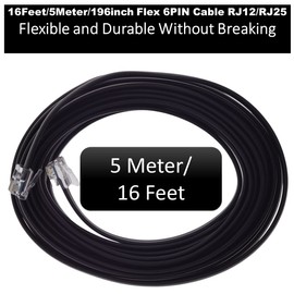 Xtenzi 6Pin Flex Cable XTFC Wire Accessory XT91618 for Amp Remote Knob Compatible with Rockford Fosgate Amplifier