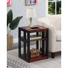 Convenience Concepts Monterey End Table with Shelves, Cherry/Black