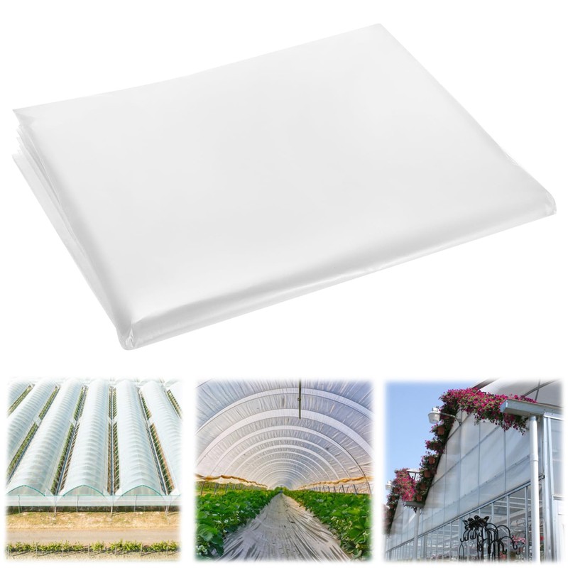 QWORK® 2 x 10M Extra Thick Clear Plastic Sheeting, Waterproof