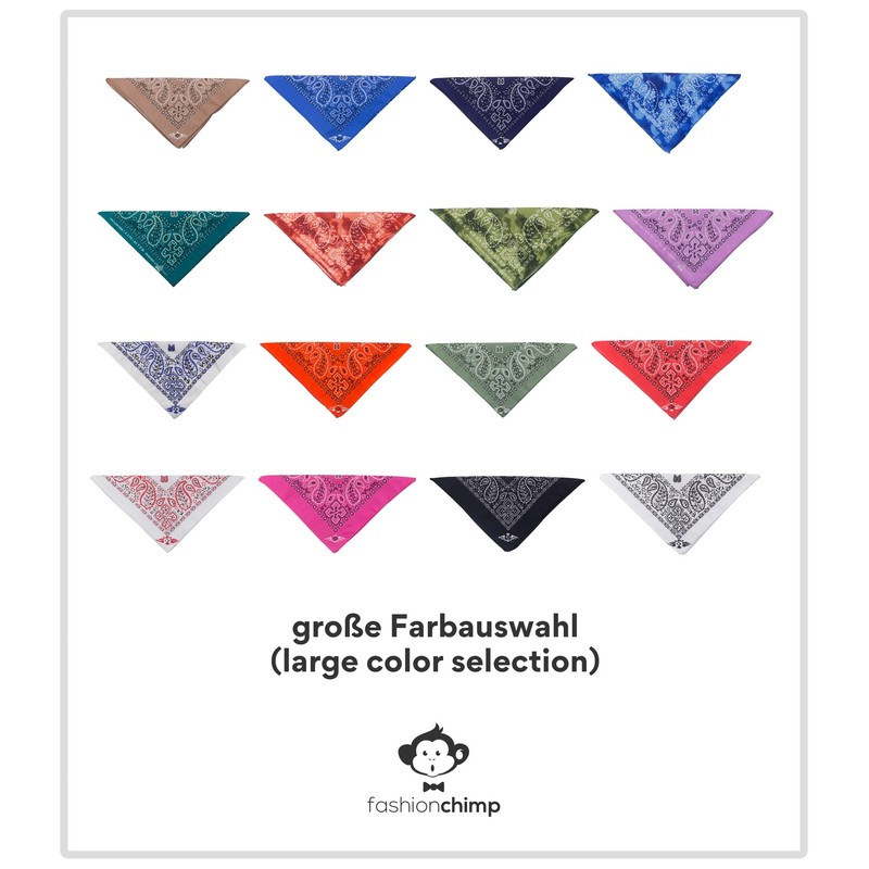 fashionchimp Bandana, 100% Cotton, Premium Quality, Nicki Neckerchief for Men
