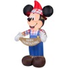 Mickey Mouse Thanksgiving Inflatable 3.8 Foot Scarecrow Yard Decoration