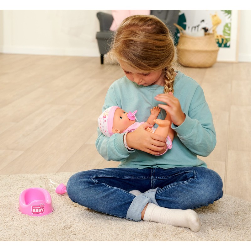 Simba New Born Baby Doll with Drinking and Nappy-Wetting Feature