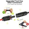 JXMXRPV 4 Pair Solar Connectors for 2 Solar Panels,Tool-Free Solar