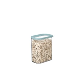Mepal - Modula Rectangular Food Container - Transparent Storage Box with Lid - Plastic Kitchen Organiser & Storage Box - Stackable & Airtight - 1500 ml - Nordic Green