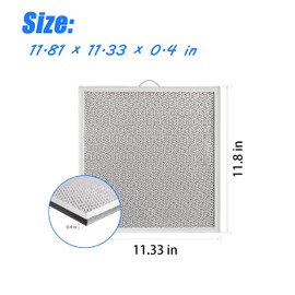 99010317 Charcoal Filter, For Broan Range Hood（11.81X 11.33X 0.4 in）- 2 Pack