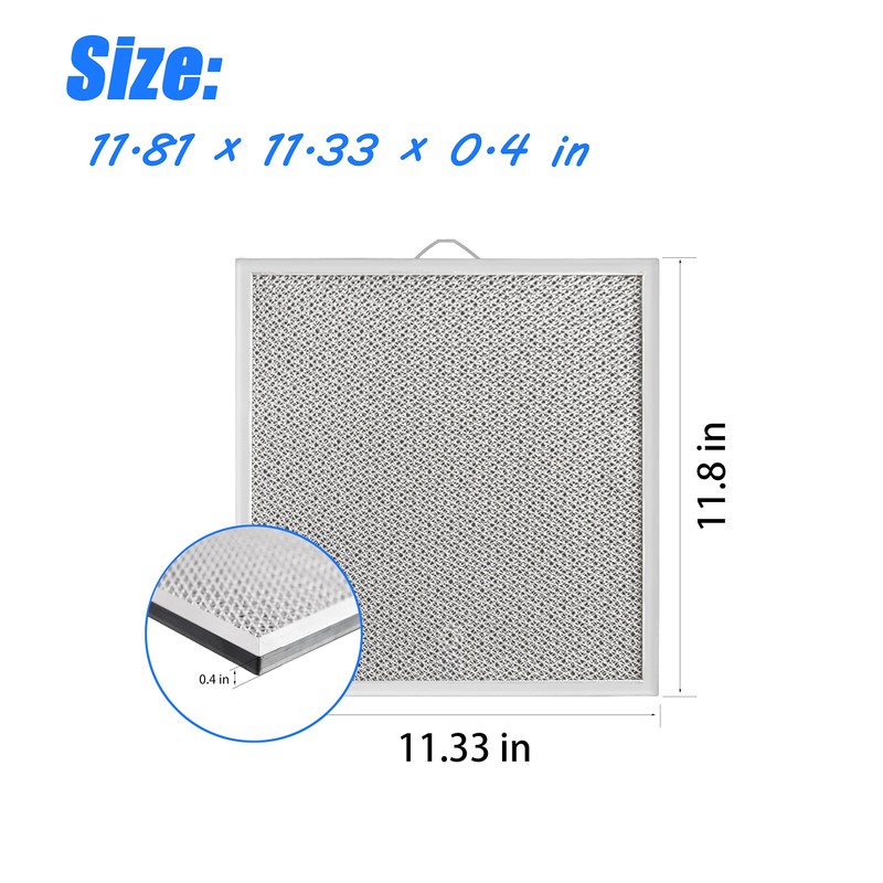 99010317 Charcoal Filter, For Broan Range Hood（11.81X 11.33X 0.4 in）-