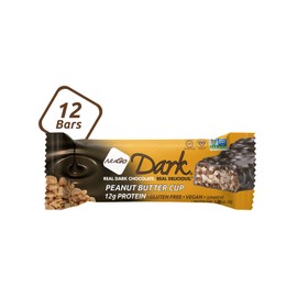 NuGo Dark Chocolate Peanut Butter Cup, 12g Vegan Protein, 200 Calories, Gluten Free, 12 Count