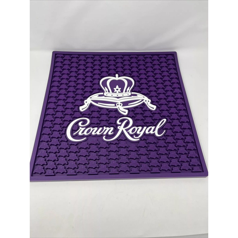 Crown Royal Bar Spill Mat Rubber purple white logo Large