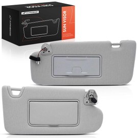 A-Premium Driver & Passenger Sun Visor Compatible with Nissan Altima 2013 2014 2015 2016 2017 2018, with Vanity Light, with Vanity Mirror, Gray - Replaces 96401-3TA2A