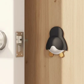 Animal Character Door Stop Cushion & Wall Protector Decorative Item - Penguin 5ea